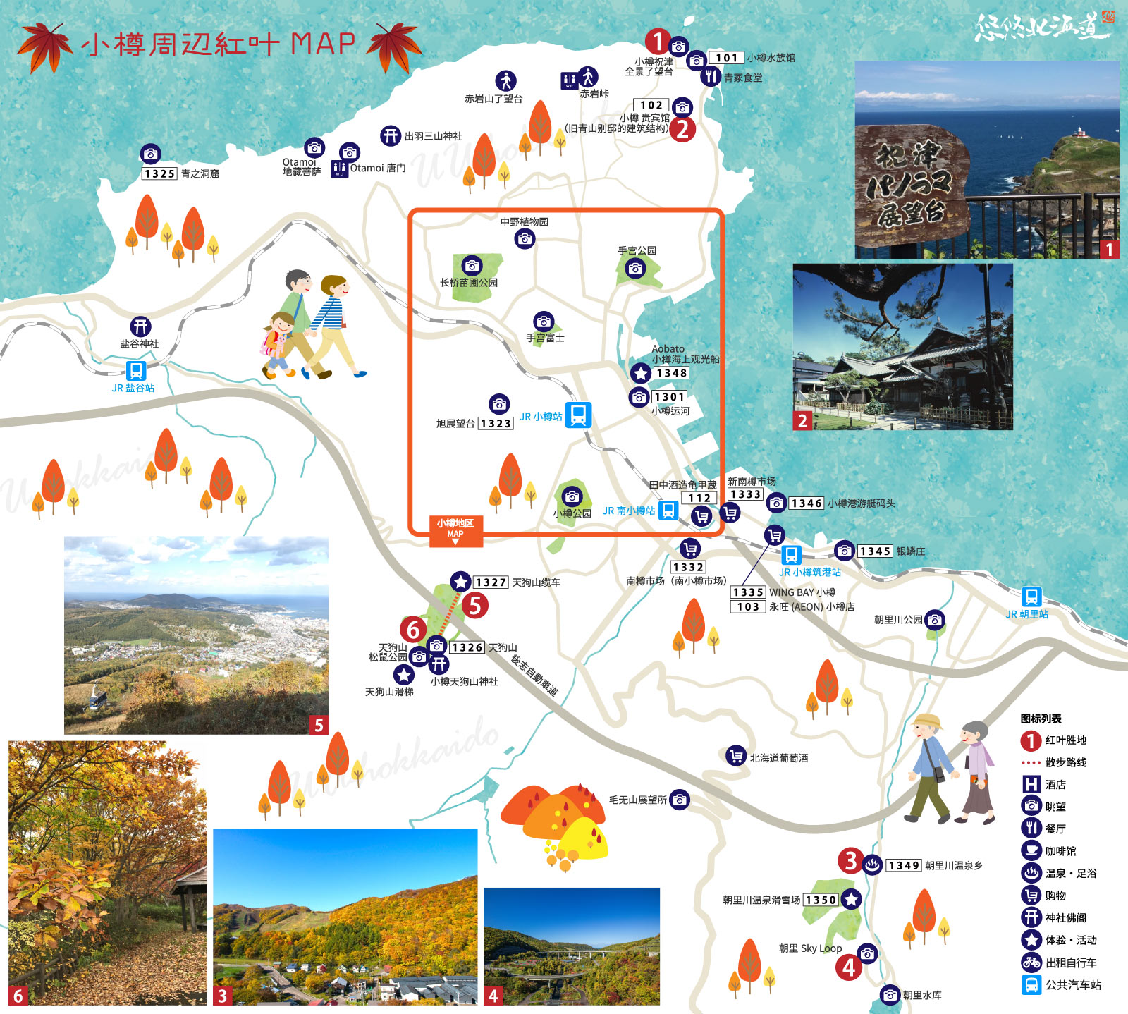 小樽周围散步MAP