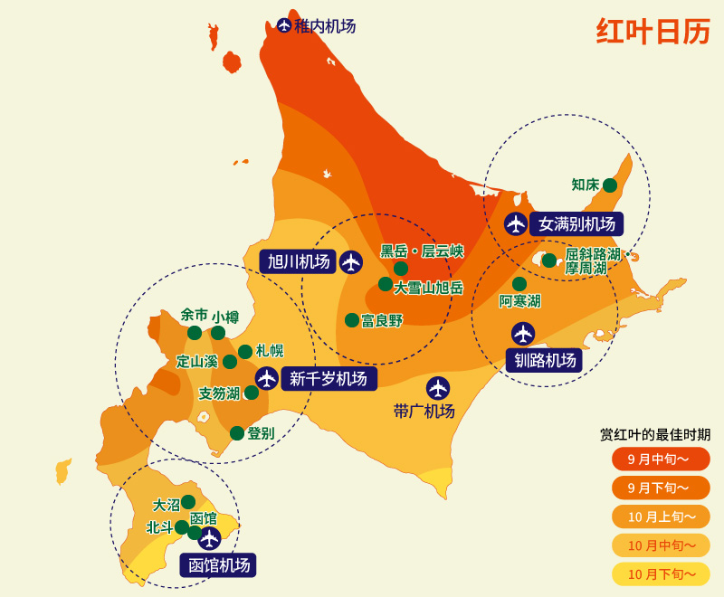 北海道的红叶景点