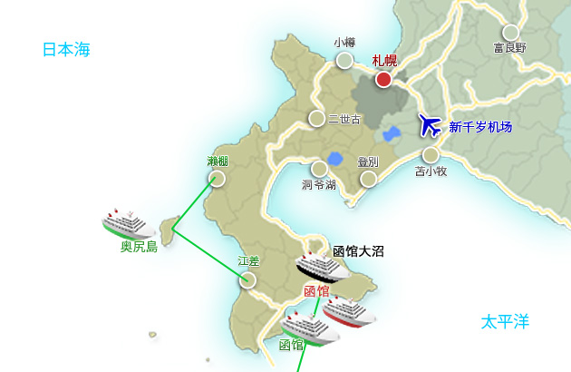 北海道南部区域地图