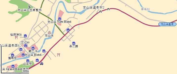 定山溪温泉地图